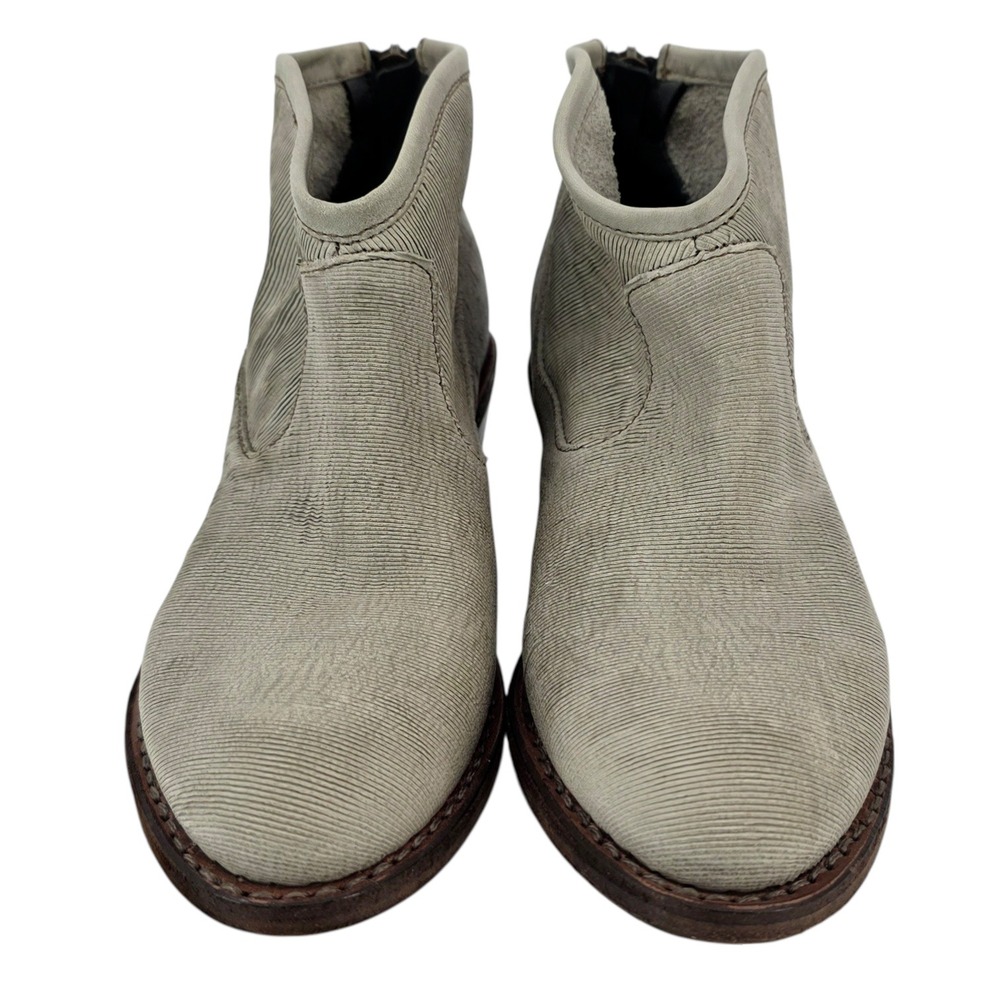 Fiorentini + Baker Womens 36 Cream Textured Leather Ankle Boots - Picture 6 of 15